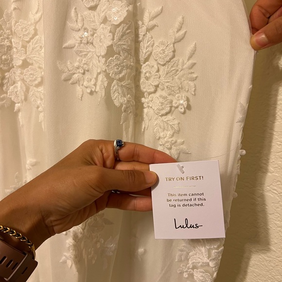 Dreamy Glamour White Embroidered Halter
Mermaid Maxi Dress - Picture 11 of 11